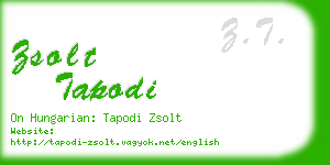 zsolt tapodi business card